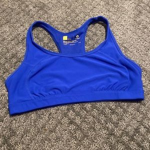 dark blue sports bra
